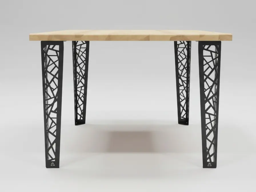 Rendu 3D d’un piètement de table, avant fabrication